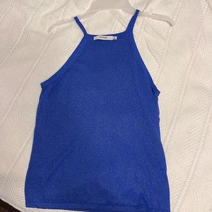 Royal blue halter top